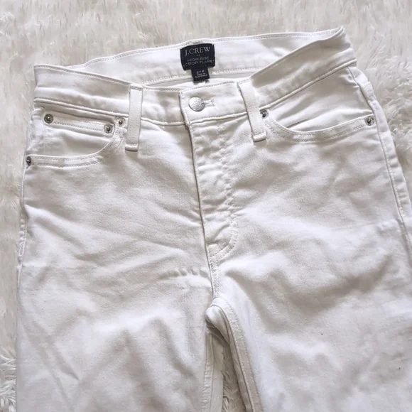 🔴SALE! J. Crew White High Rise Crop Flare Jean Size 27 Petite - Picture 4 of 16